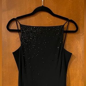 Laundry by Shelli Segel midnight blue/black backless gown - size 8